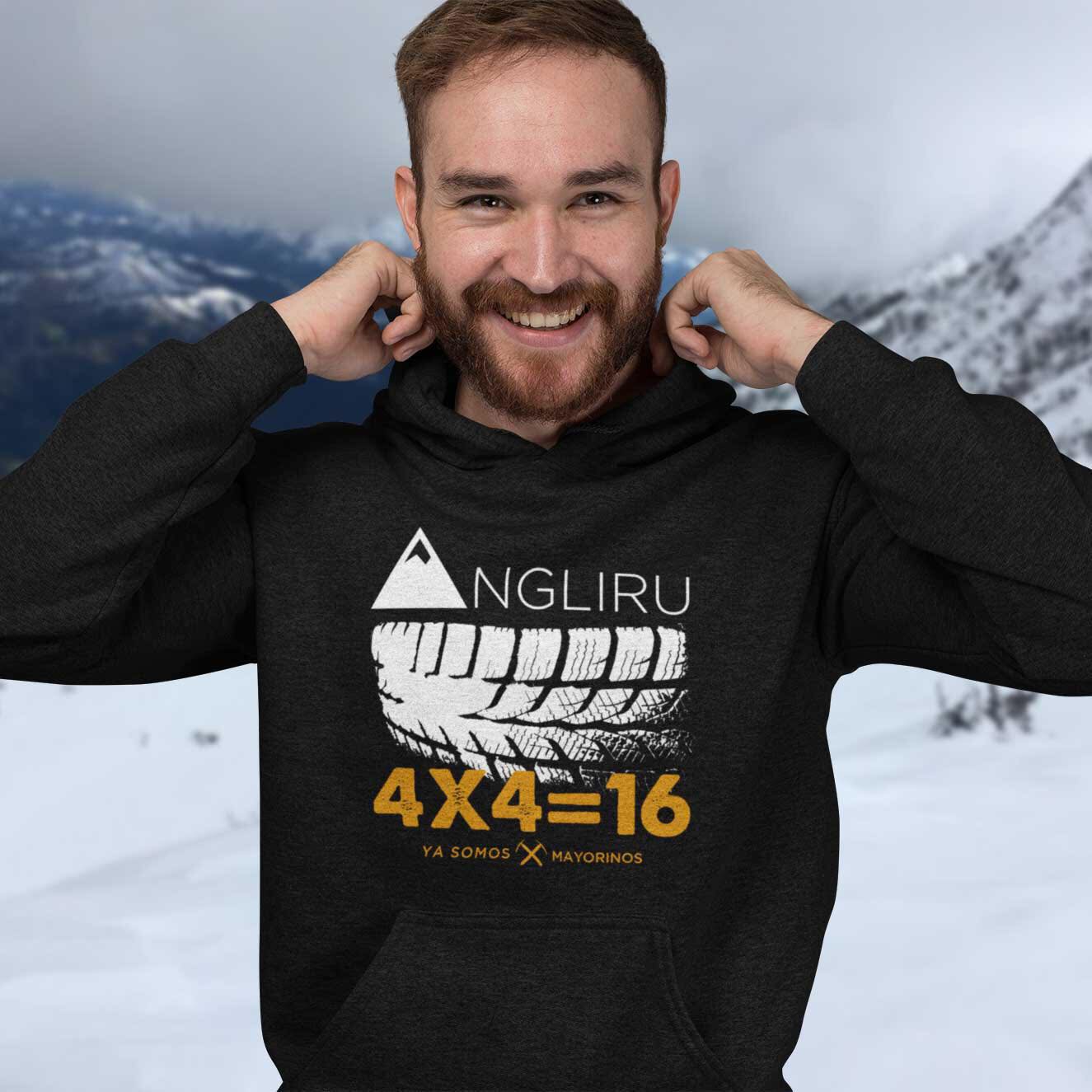 Sudadera con capucha ANGLIRU 4X4=16