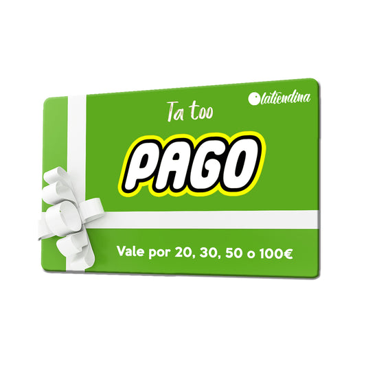 Tarjetina regalu “Ta too pago”